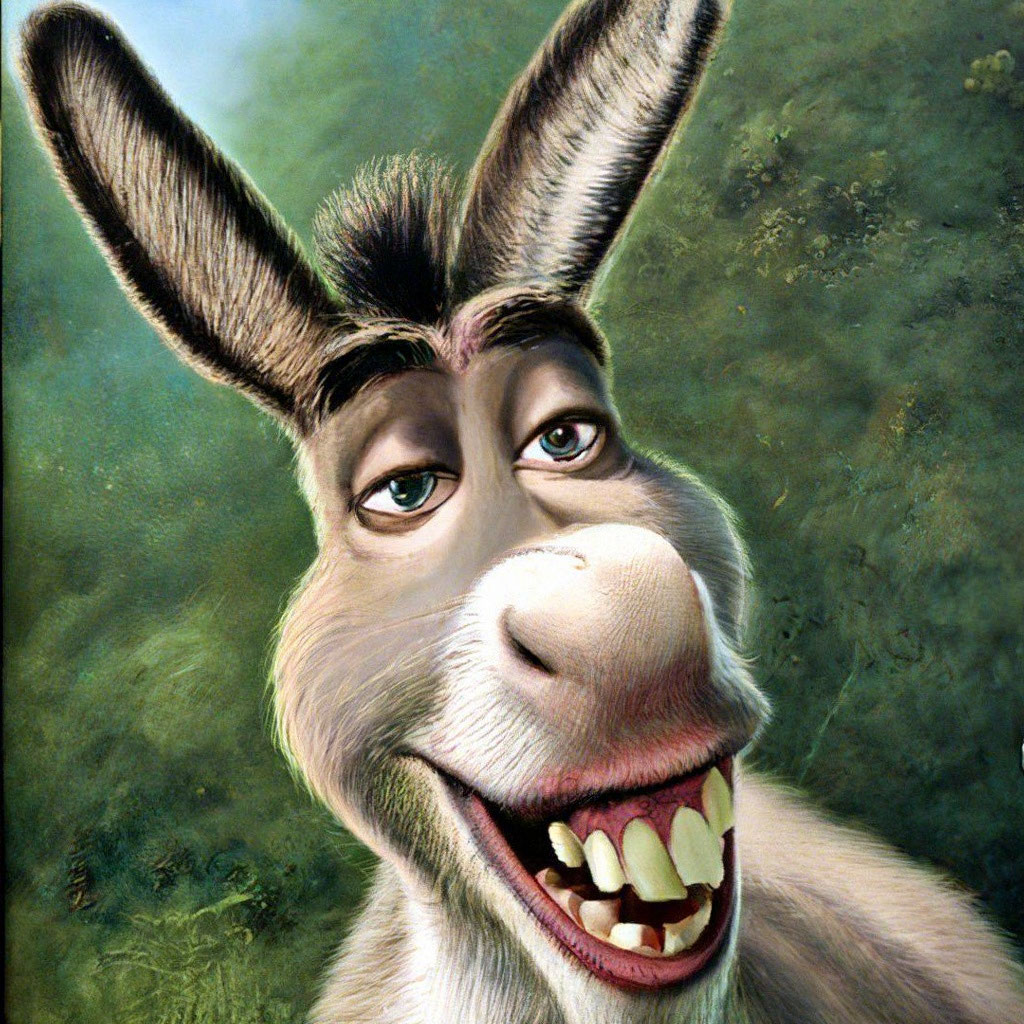 The donkey from the cartoon …