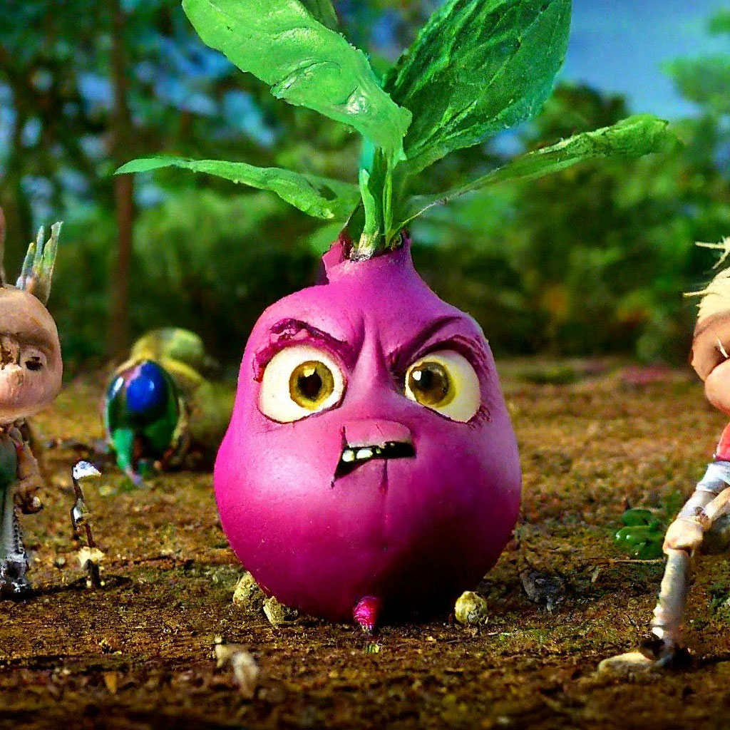 «Монстр-репа ищет деда и бабку и …» — создано в Шедевруме