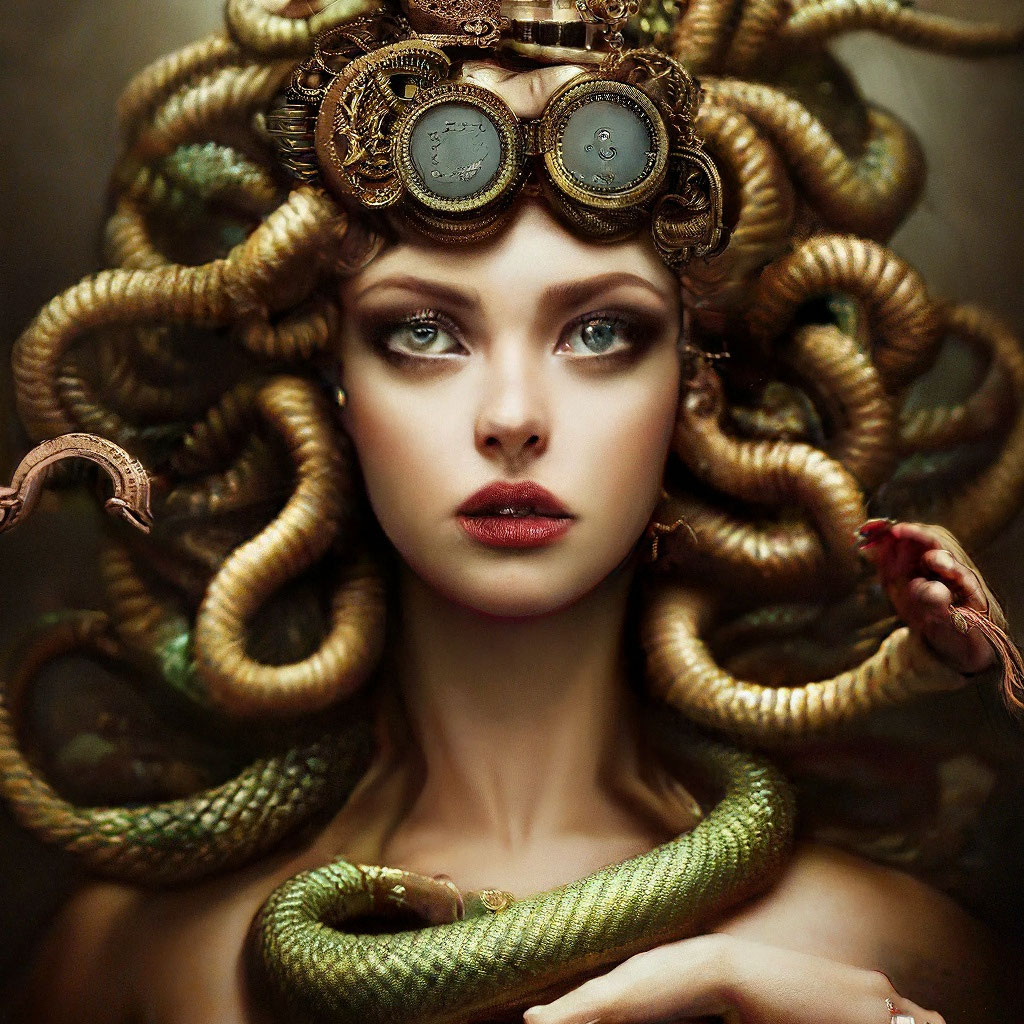 «Медуза - горгона, красивая девушка,…» — создано в Шедевруме