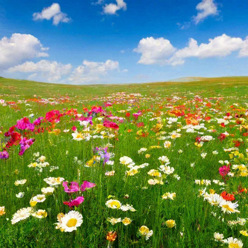 Цветы на цветущий поляне» — создано в Шедевруме