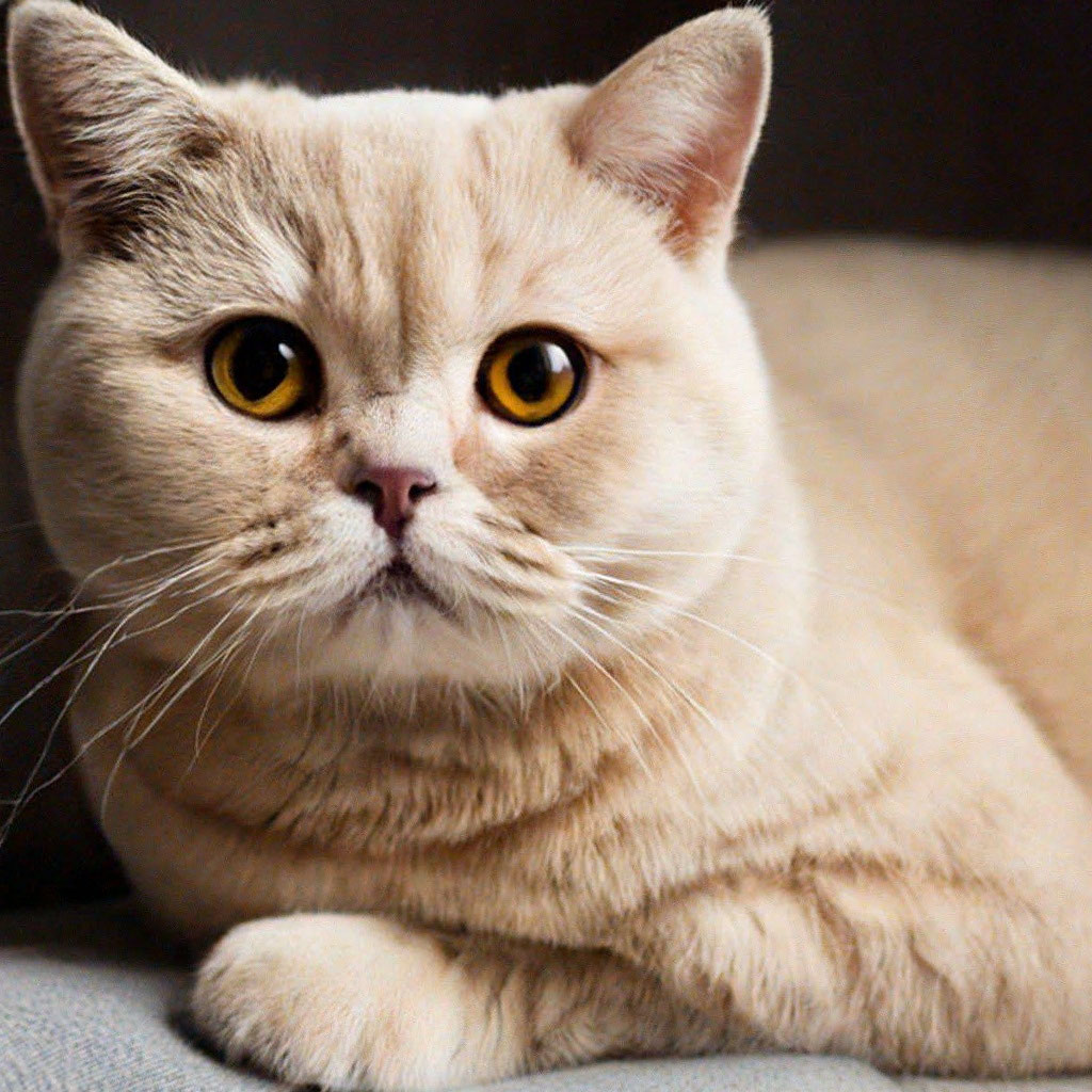 Бежевый кот британской породы» — создано в Шедевруме