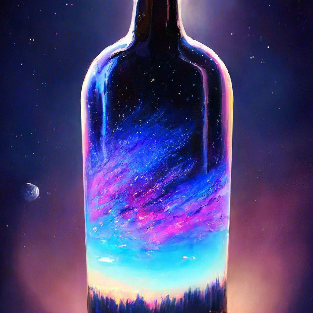 Глицерин, вата и краски - делаем космос в бутылке!