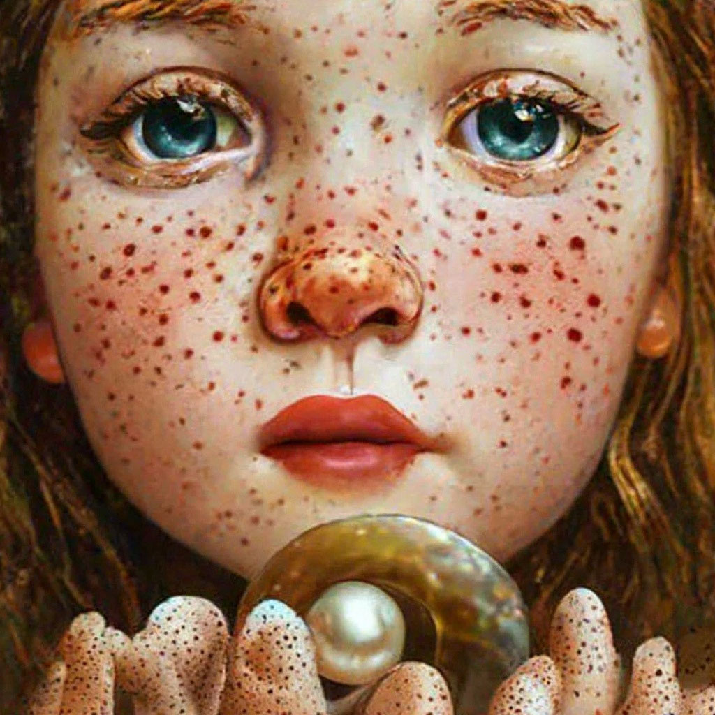 «Мультяшная жемчужина в ракушке с …» — создано в Шедевруме