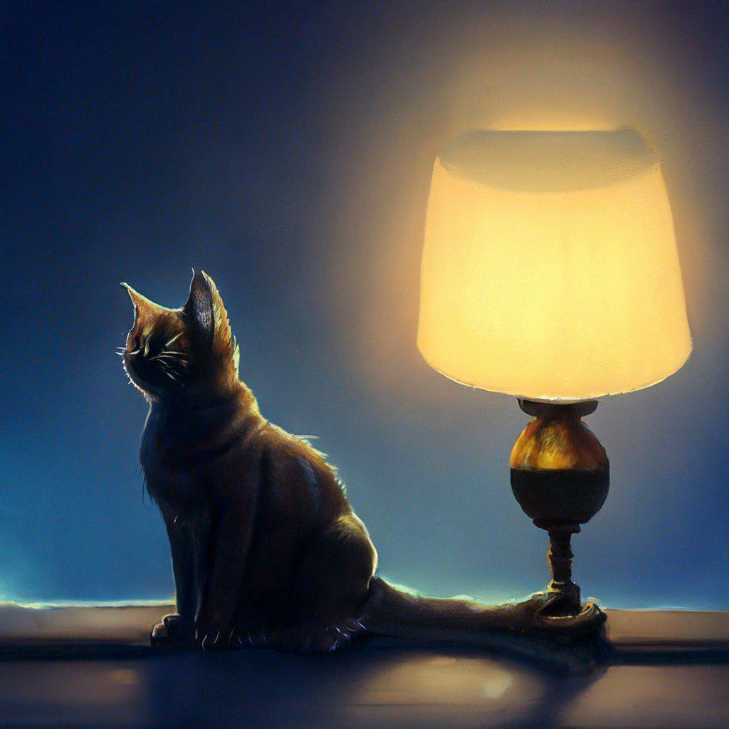 коты лампа