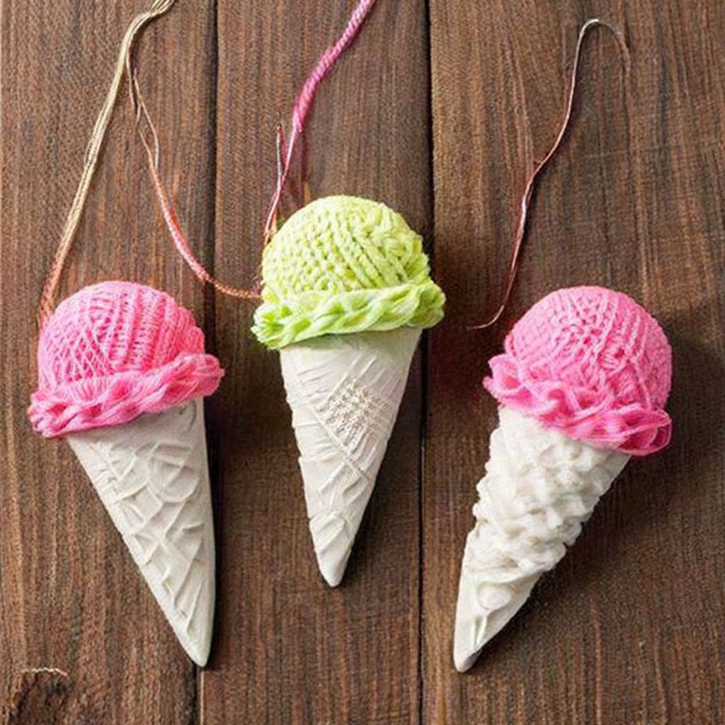 Мороженое. Вязаное мороженое. Амигуруми. Погремушка.