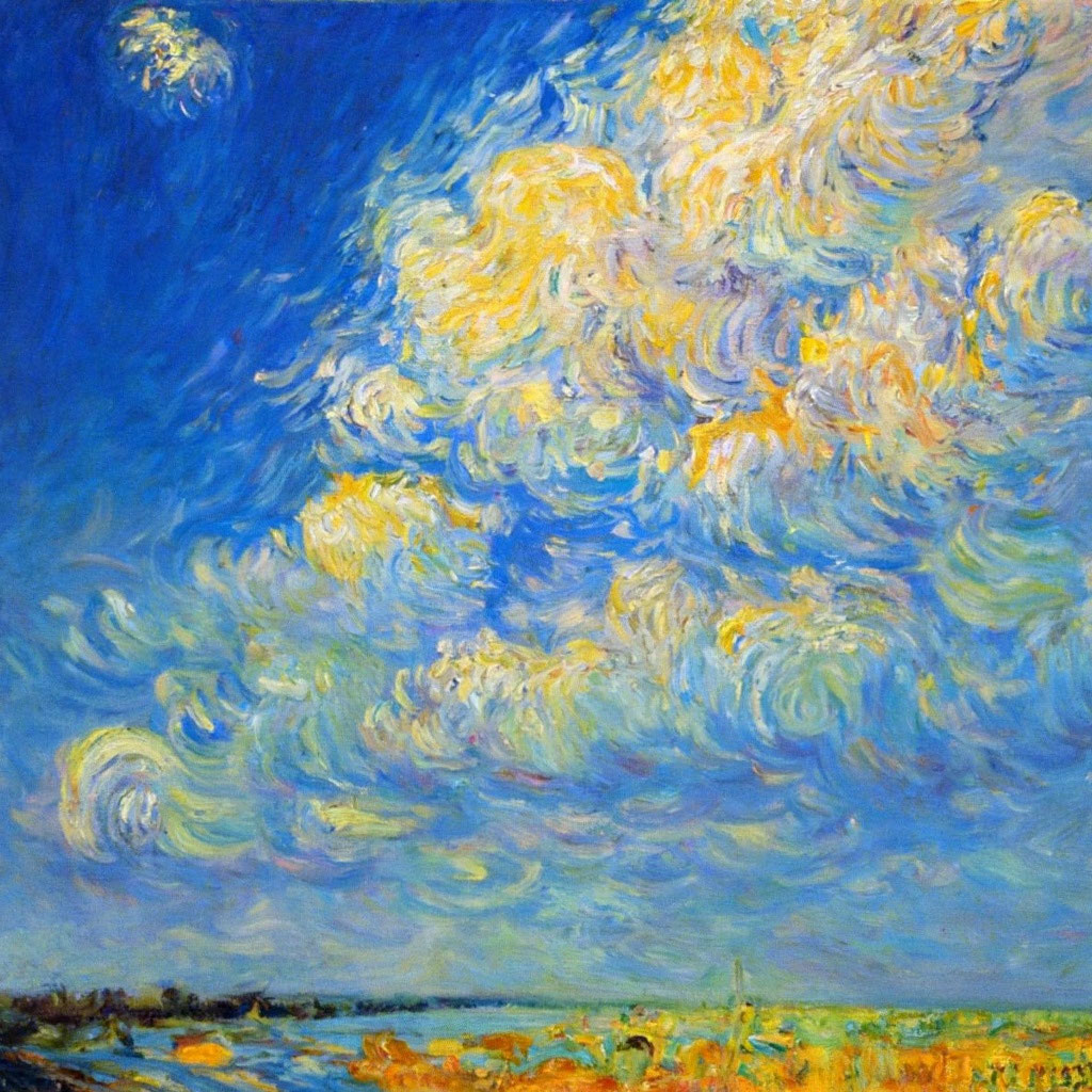 Vanilla Sky Painting FRAMED CLAUDE Vanilla Sky Print Repro