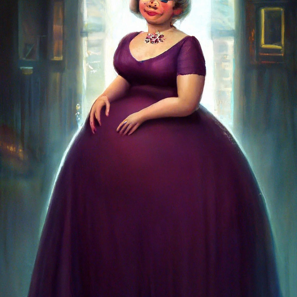 привлекательная толстая женщина в красном платье с мужчиной, смотрящим в зеркало.