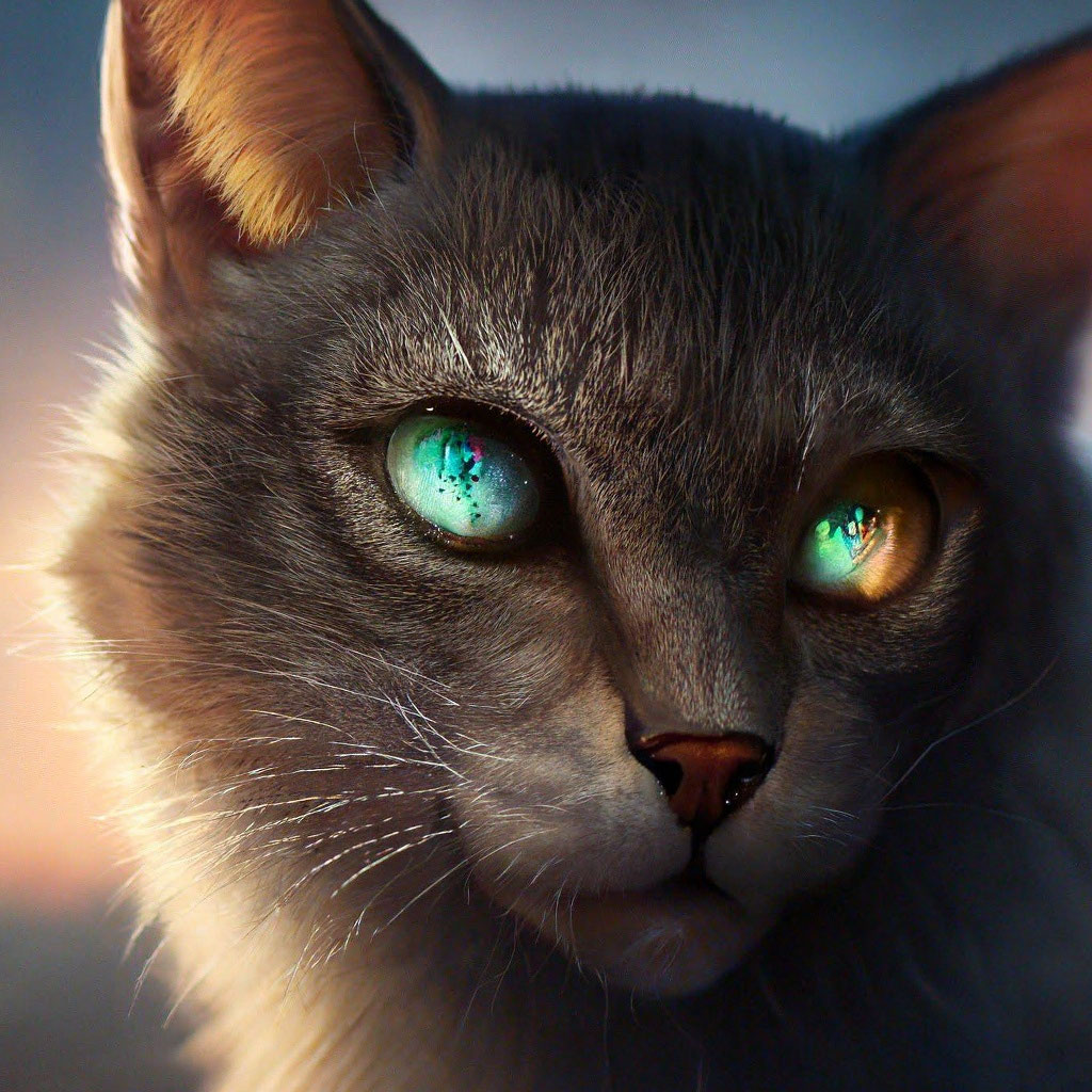 Кот с человеческими глазами» — создано в Шедевруме