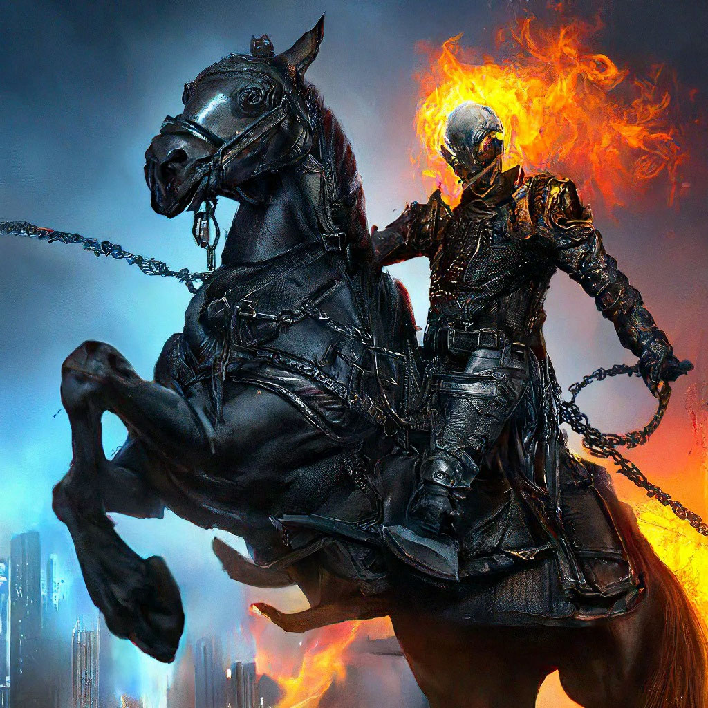 Ghost Rider Horse On Fire