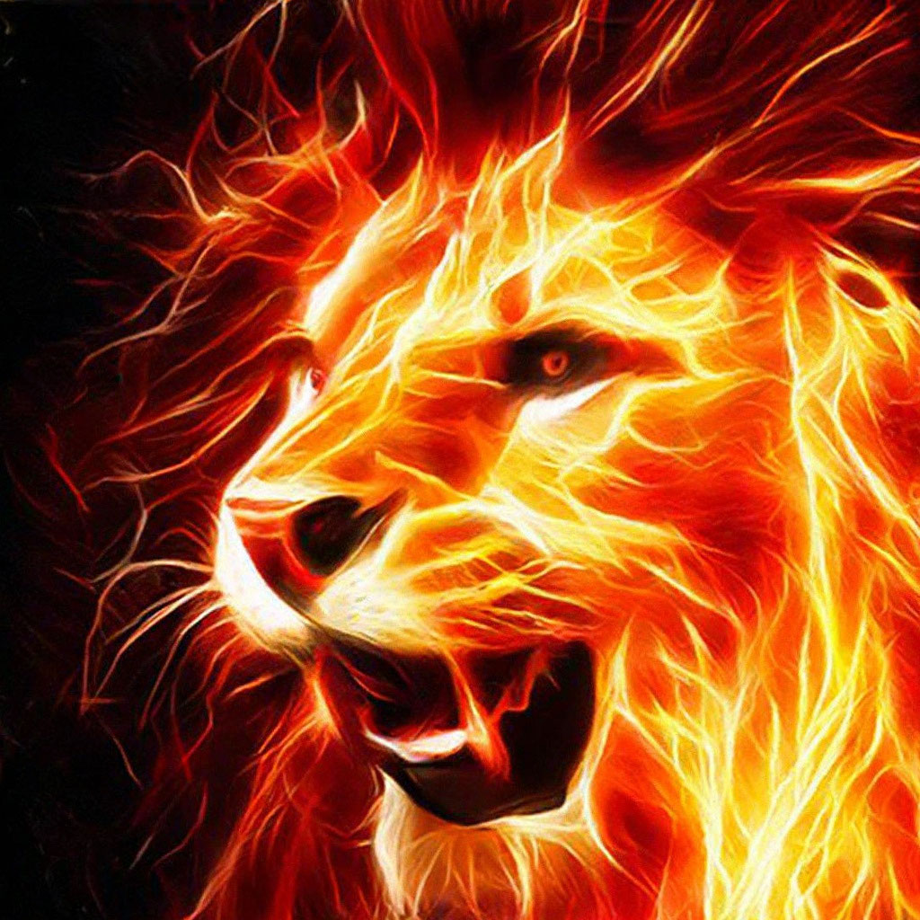 «Огненный лев» — картинка создана в Шедевруме