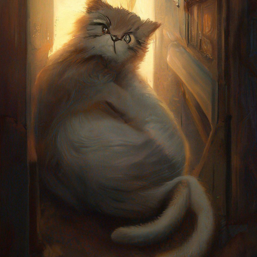 «Котик Пушин рисунок» — картинка создана в Шедевруме