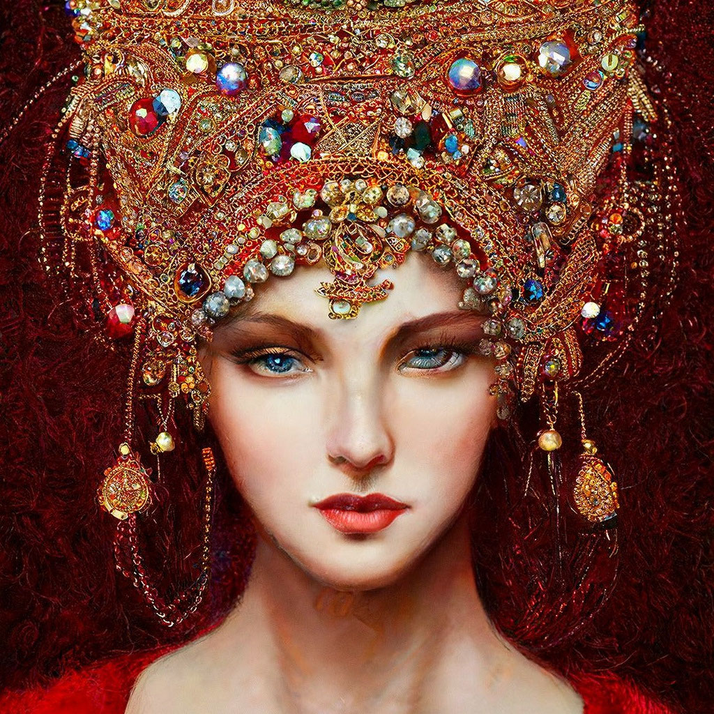 «Кокошник красный драгоценные камни …» — создано в Шедевруме