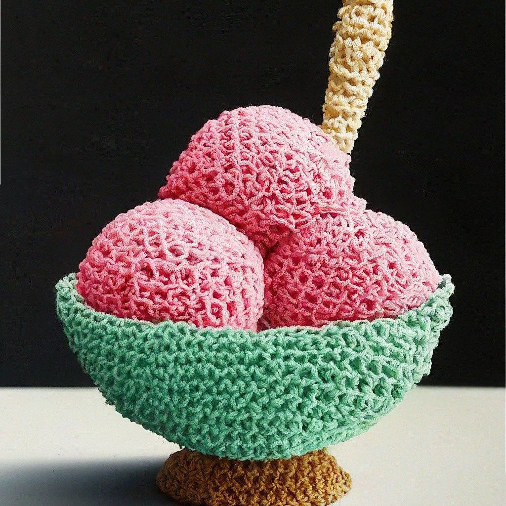 Вяжем крючком мороженое. Пошаговое описание вязания с фотографиями. | Вязание и handmade | Дзен