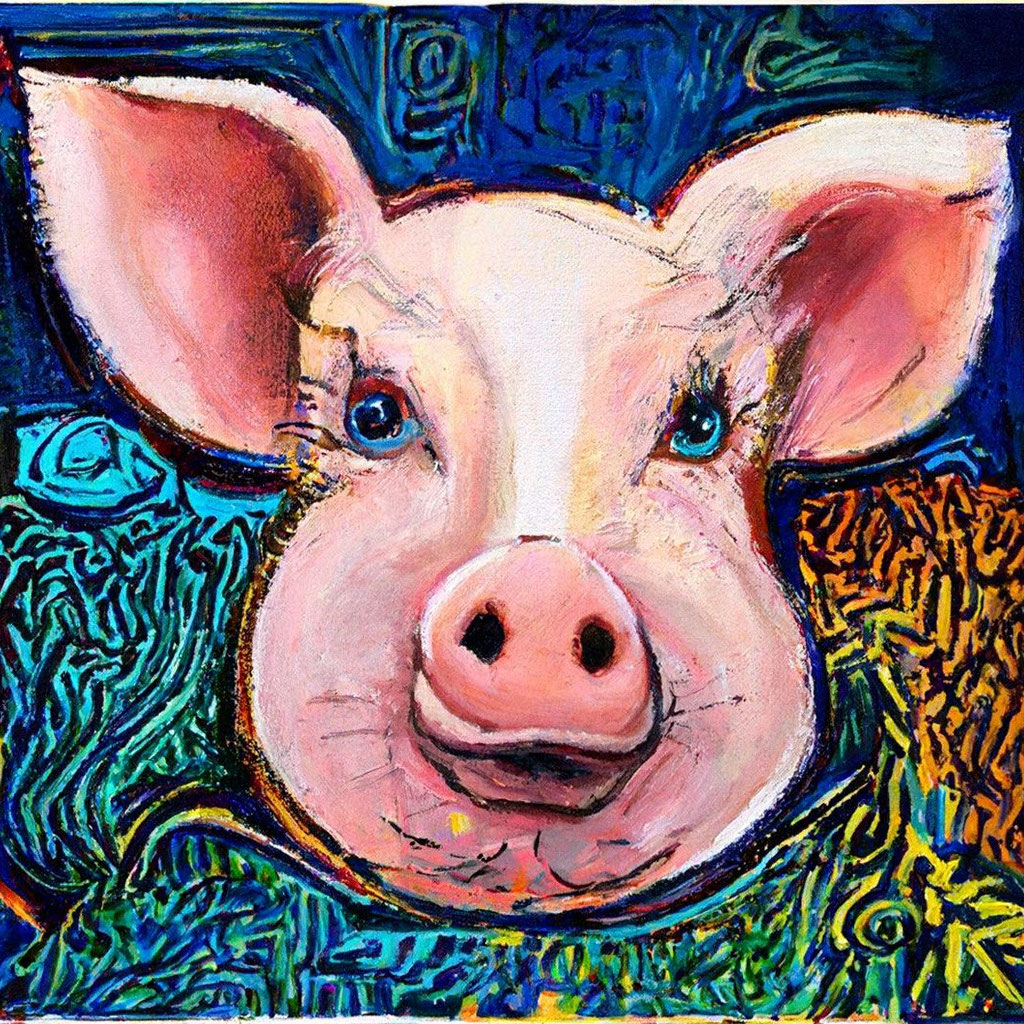 «Свинья в стиле Пикассо» — создано в Шедевруме