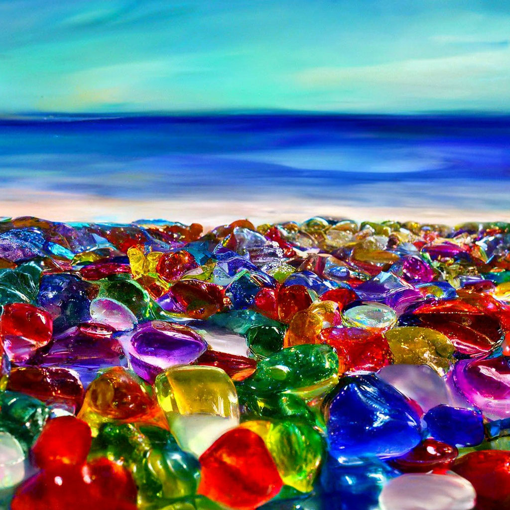 «Камушки из разноцветного стекла …» — создано в Шедевруме