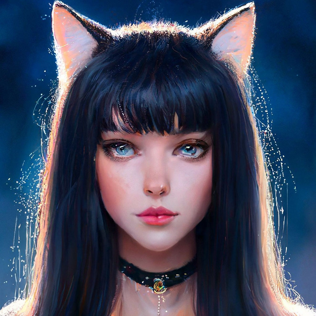 Девушка кошка