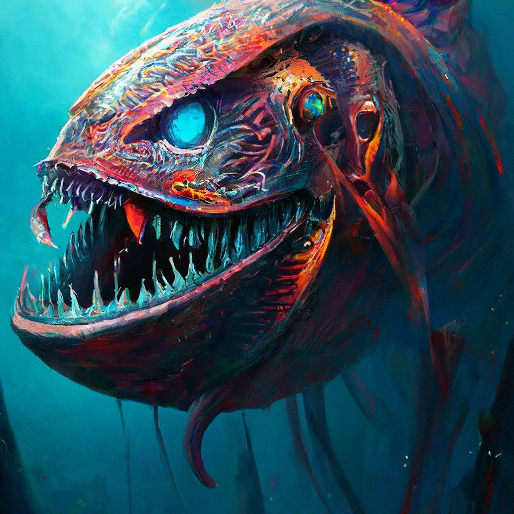 "Sea demon fish" - image created in Shedevrum