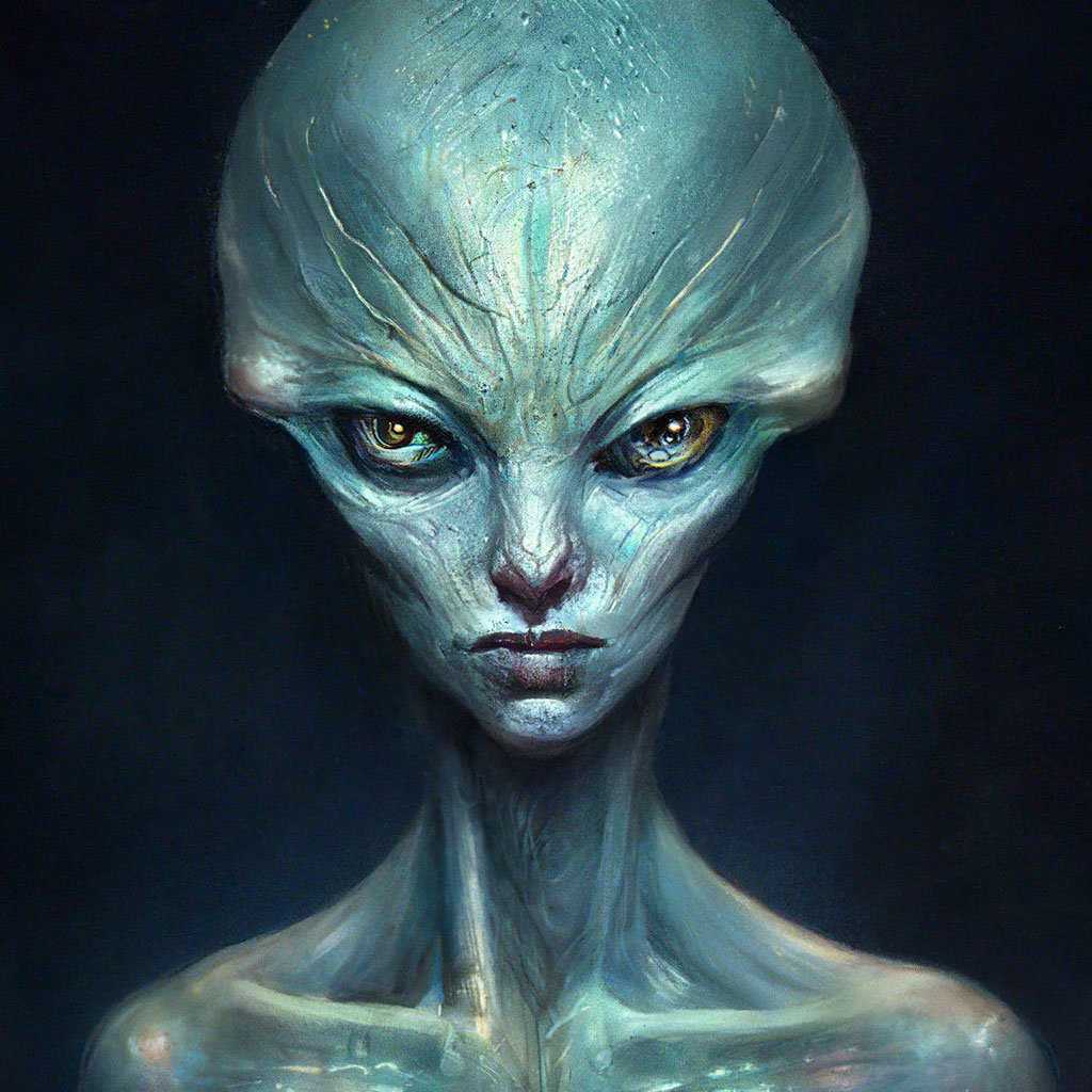 «Гибрид человека с инопланетяниным» — создано в Шедевруме