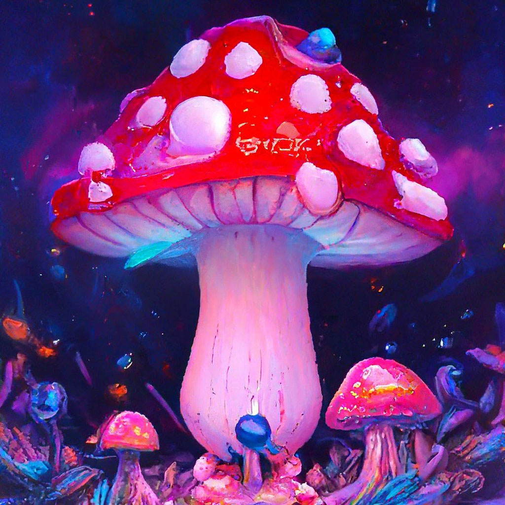 «Волшебный гриб» — картинка создана в Шедевруме