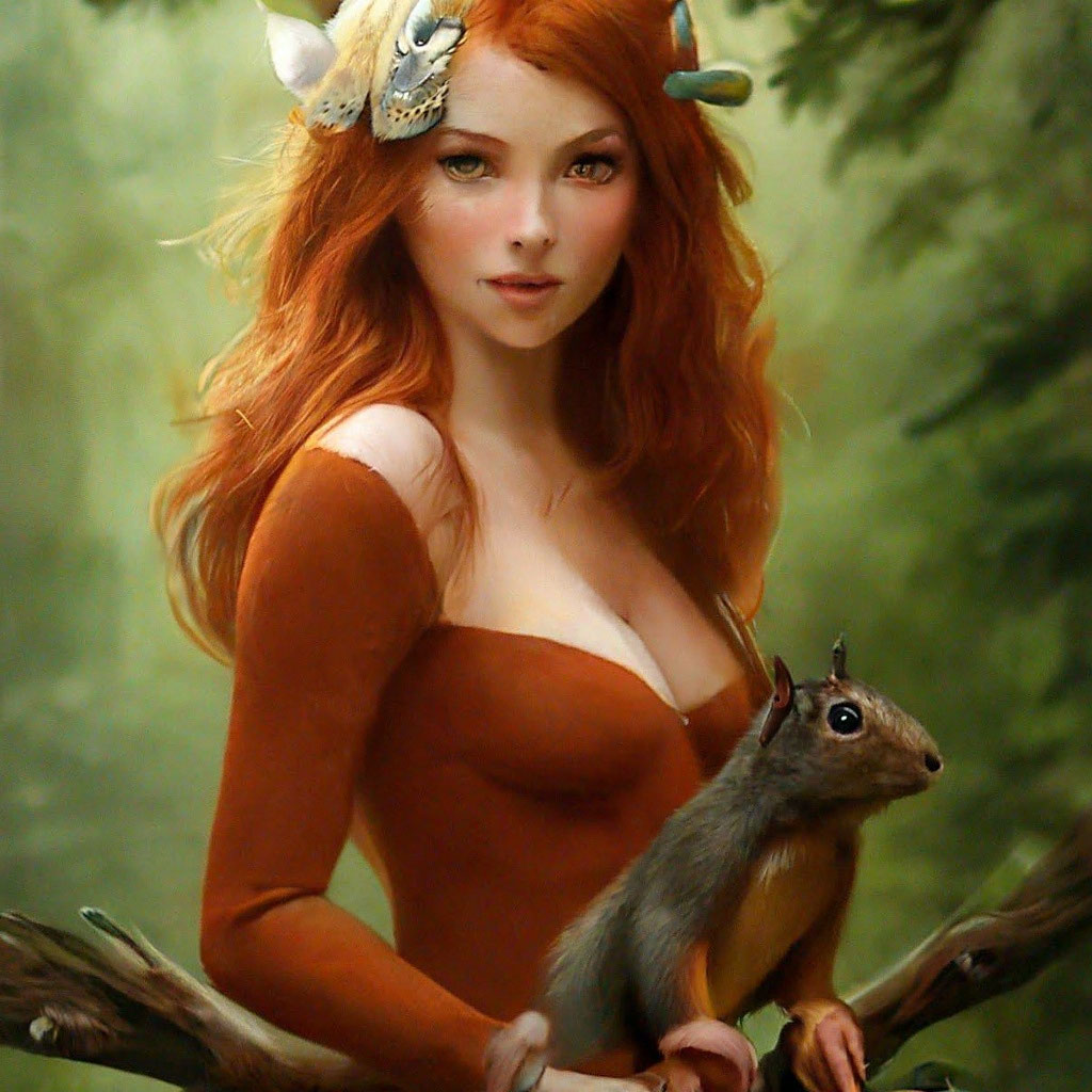 Прическа белочка для девочки "Squirrel girl" - image created in Shedevrum