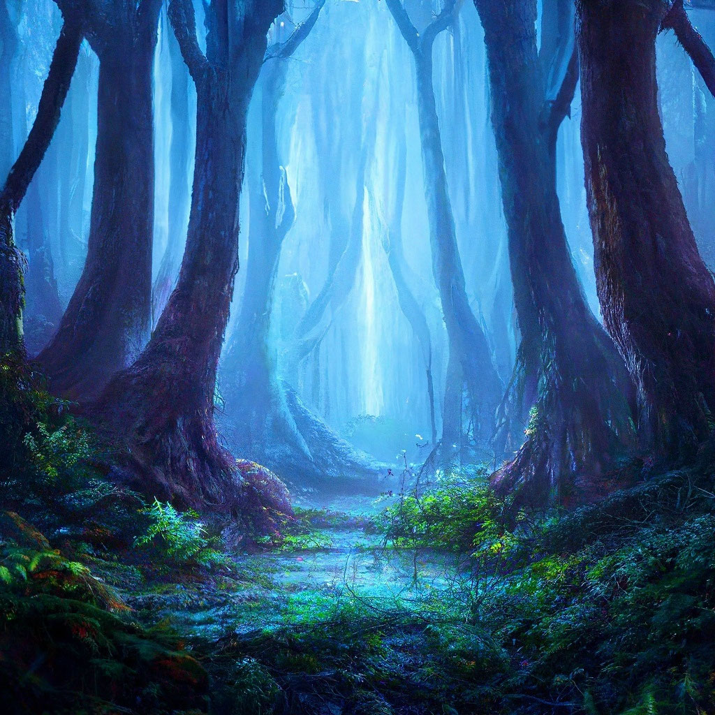 Загадочный лес, эстетично, красиво, …» — создано в Шедевруме