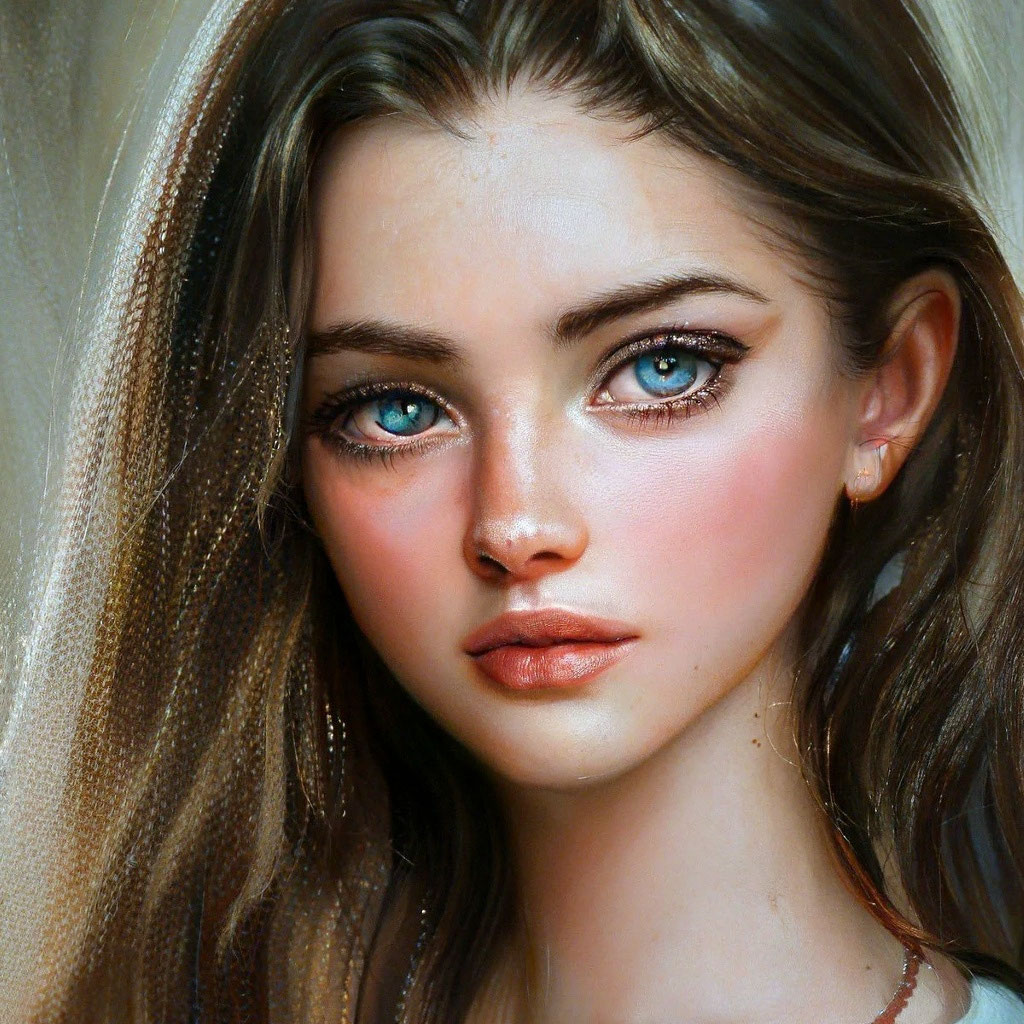 Красивая девушка, выразительные глаза…» — создано в Шедевруме