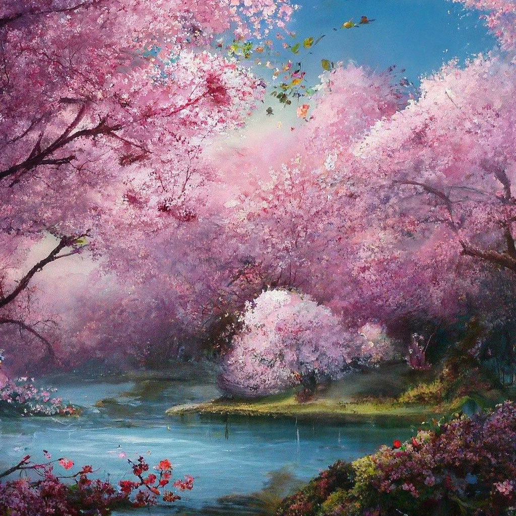 «Черемуха душистая с весною расцвела…» — картинка создана в Шедевруме