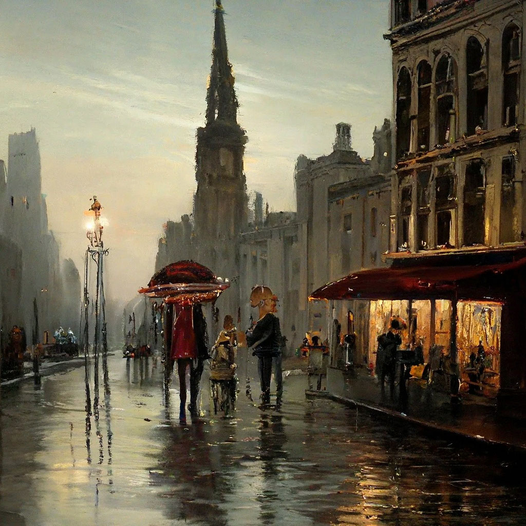 «Шел дождь и два студента» — создано в Шедевруме