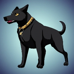 Черный пес аниме