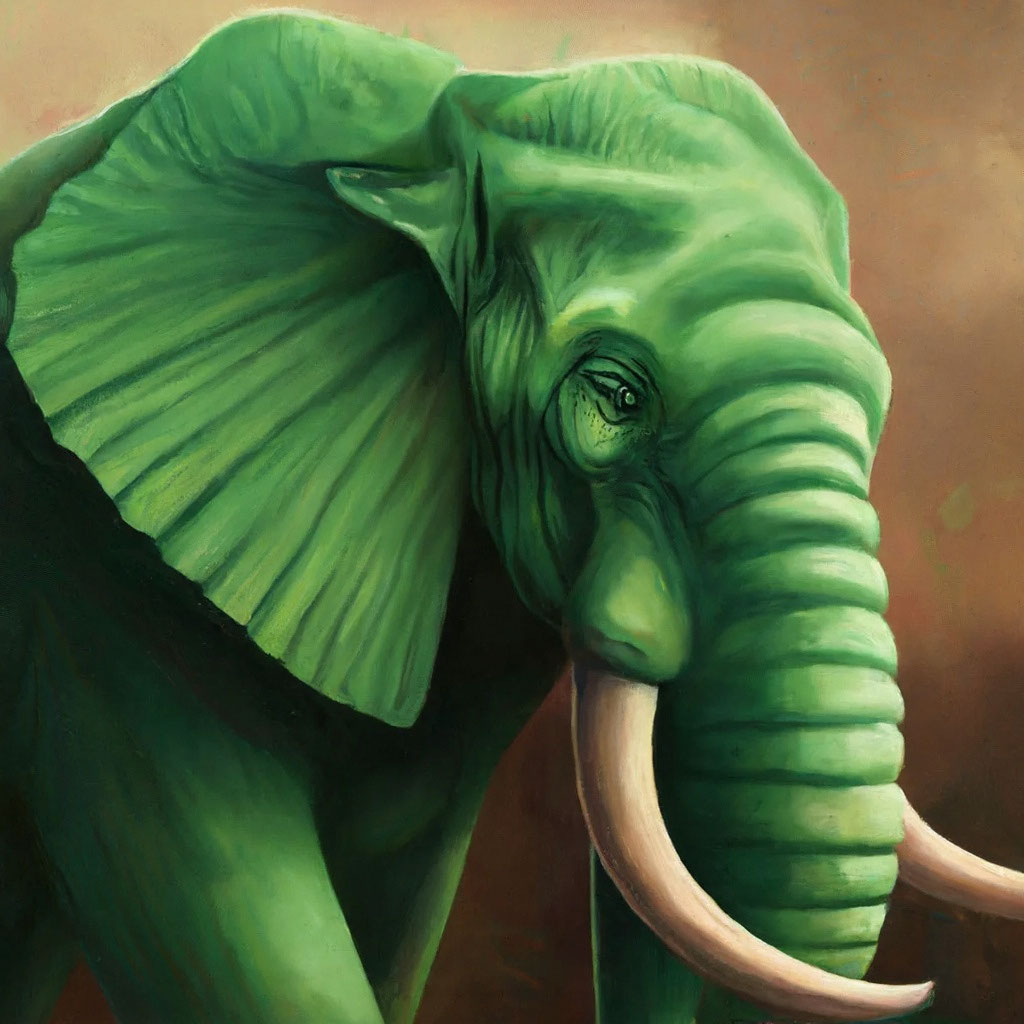 Зеленый слон изображений