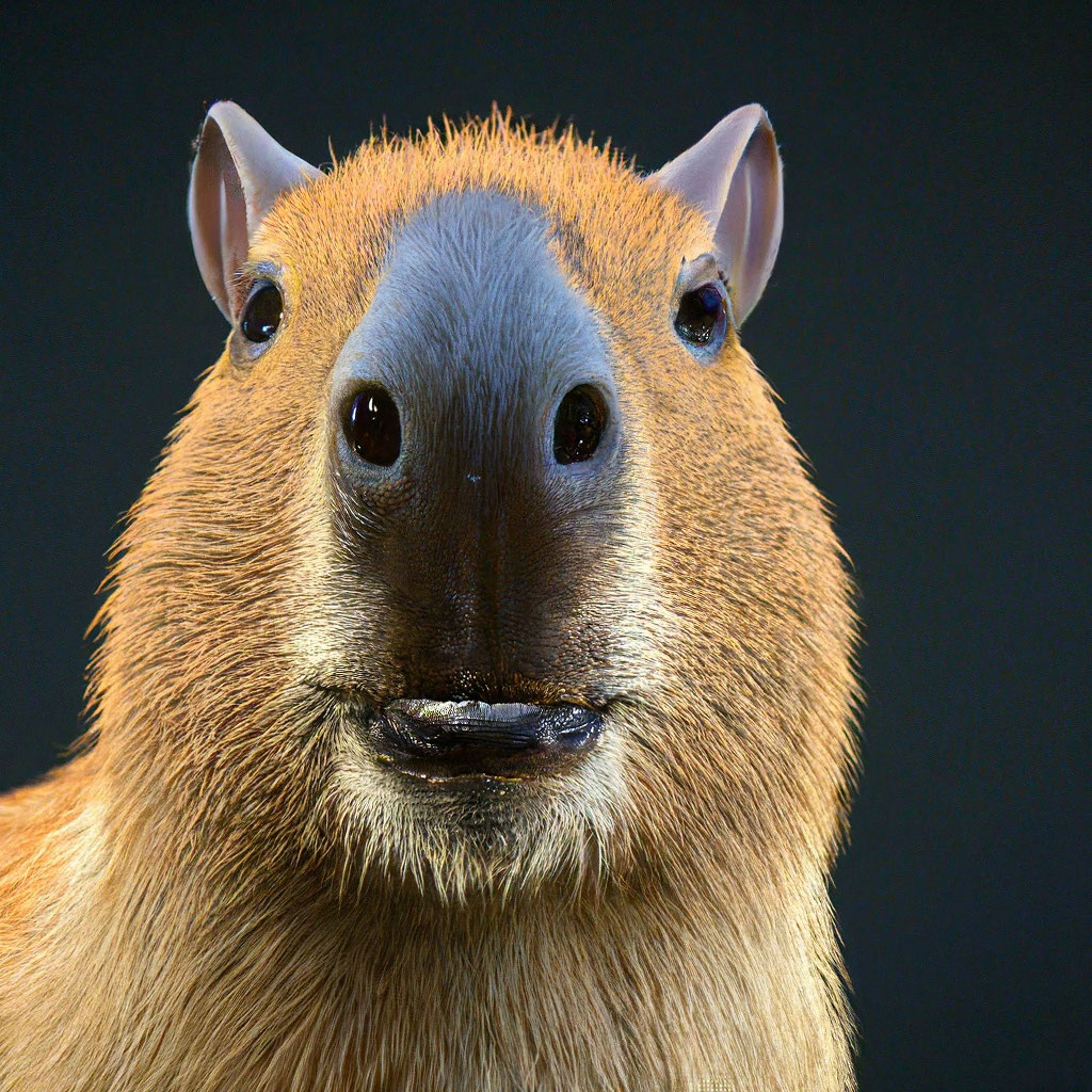 Капибара улыбается фото "Capybara smiles, high detail, ." - image created in Shedevrum