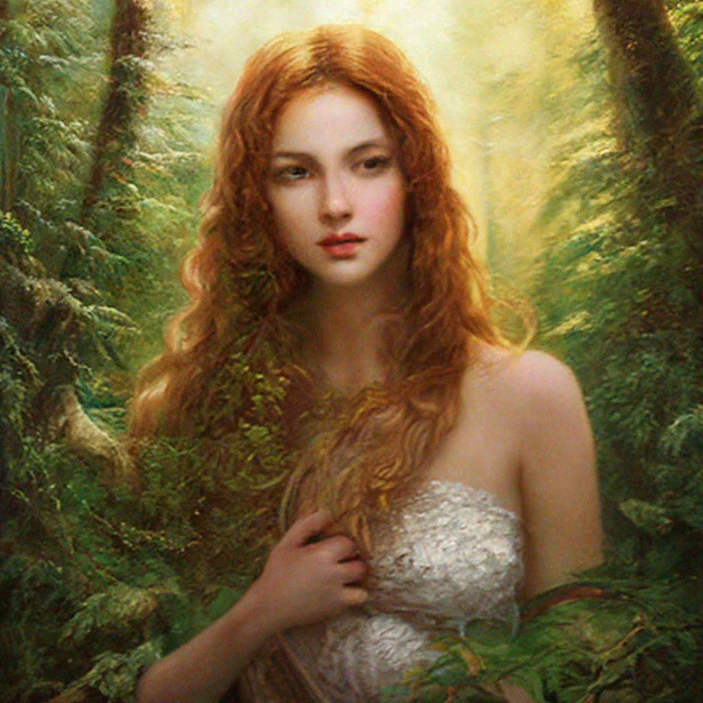 Красивая девушка в лесу» — создано в Шедевруме