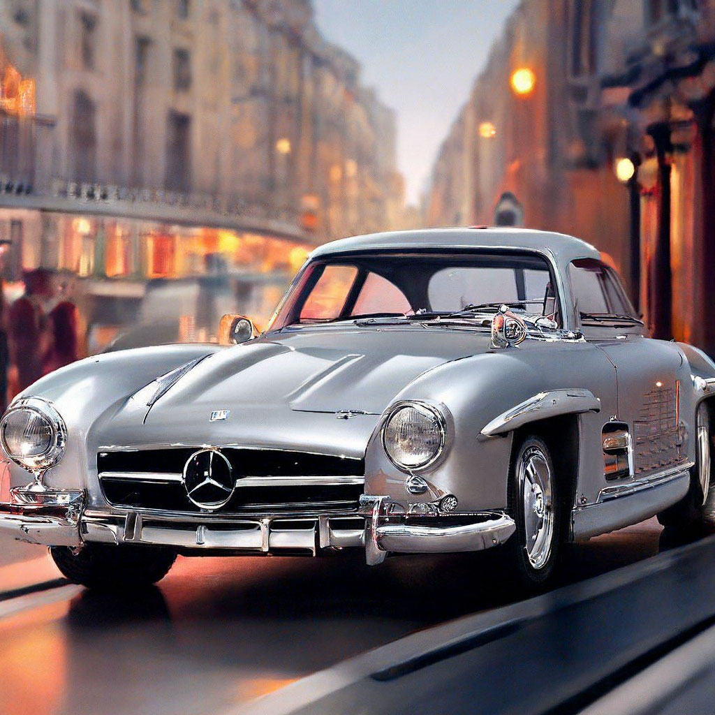 Мерседес Бенц 300sl ретро 1957г