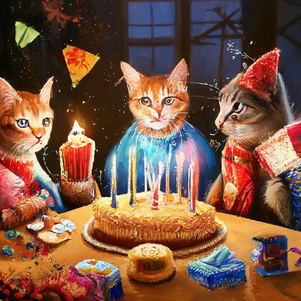 День рождения котики