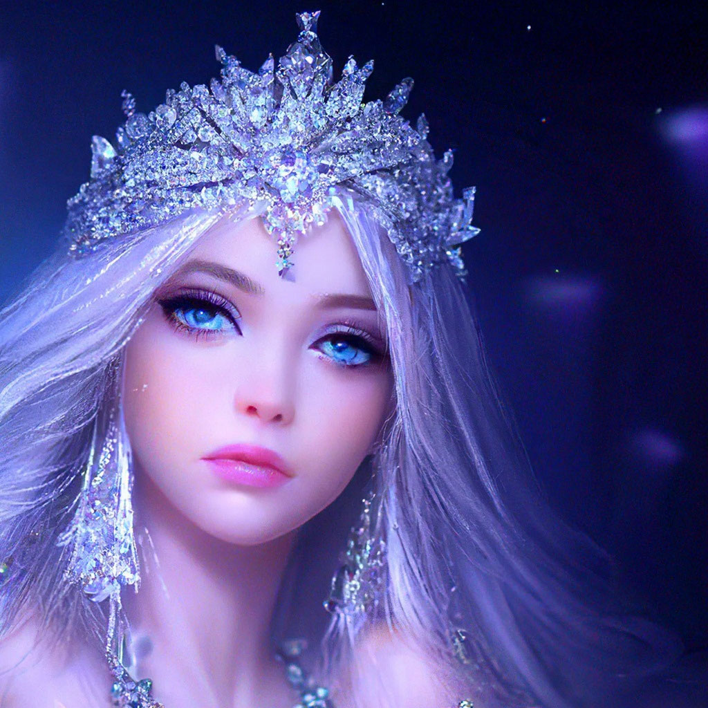 «Хрустальная девушка красивая 4к …» — создано в Шедевруме