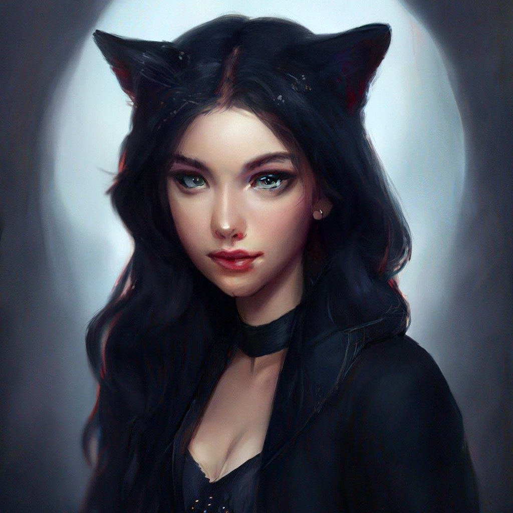 Девушка кошка