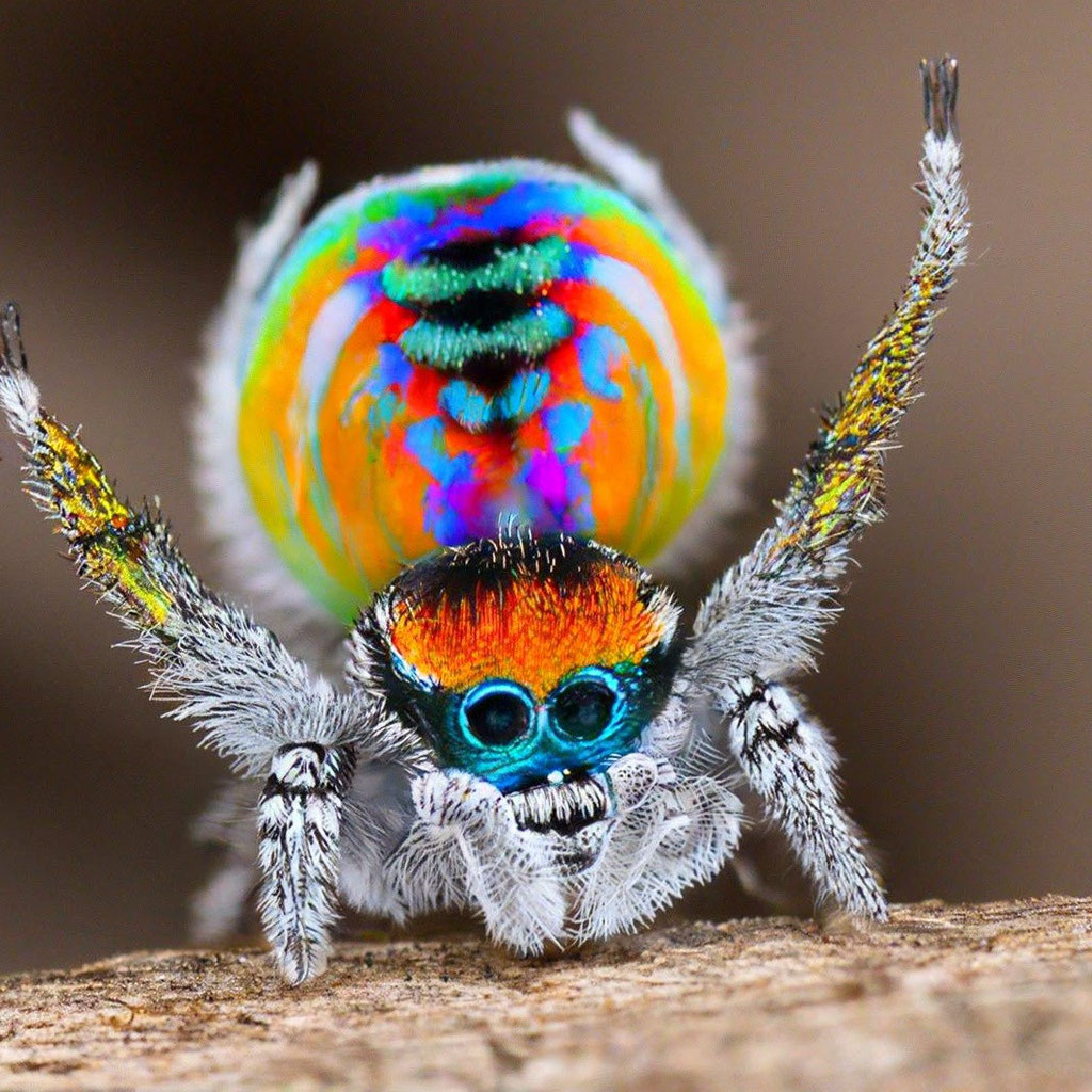 Elegant Golden Jumper Project Noah Spider, Jumping spider, Spider art