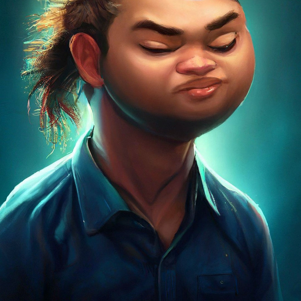 «Толстый мальчик с огромной причё…» — создано в Шедевруме