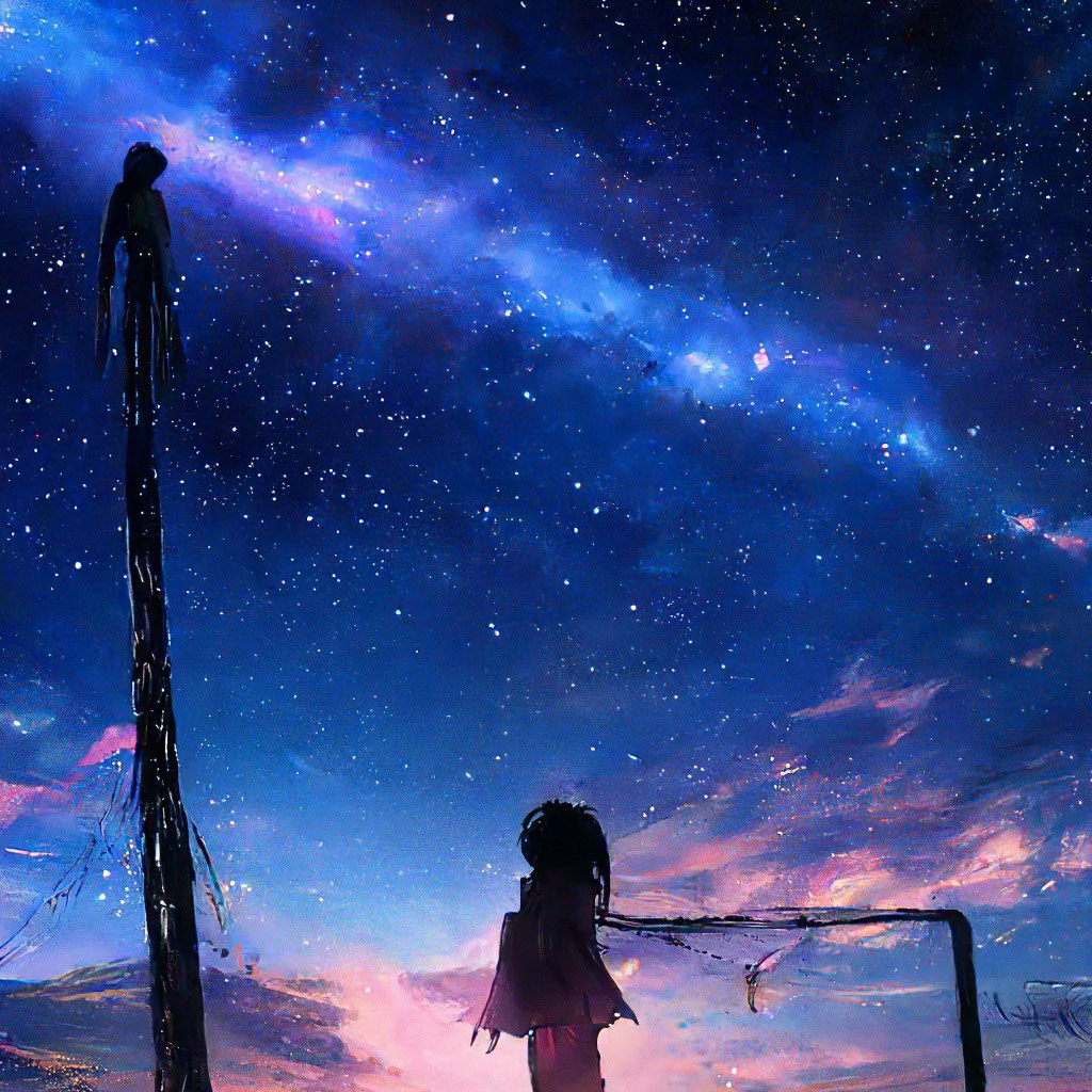 Anime Girl Looking At The Night Sky How To Animate A Starry Sky In