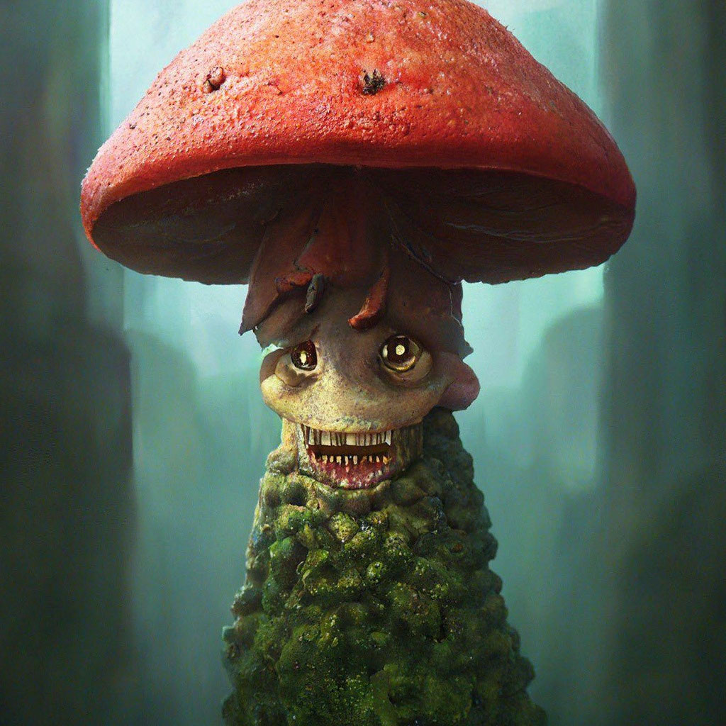 "Mushroom man" - image created in Shedevrum