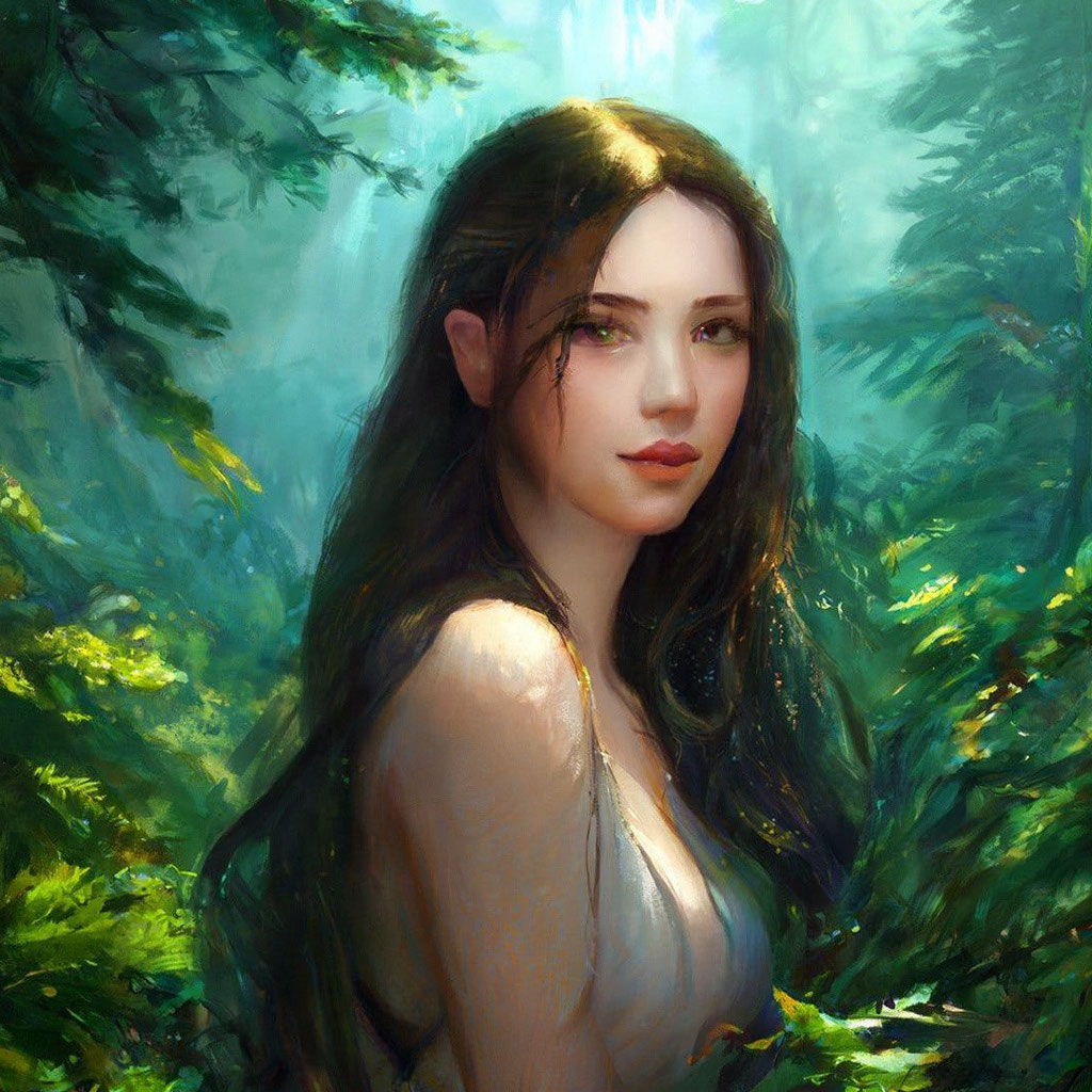 Красивая девушка в лесу» — создано в Шедевруме