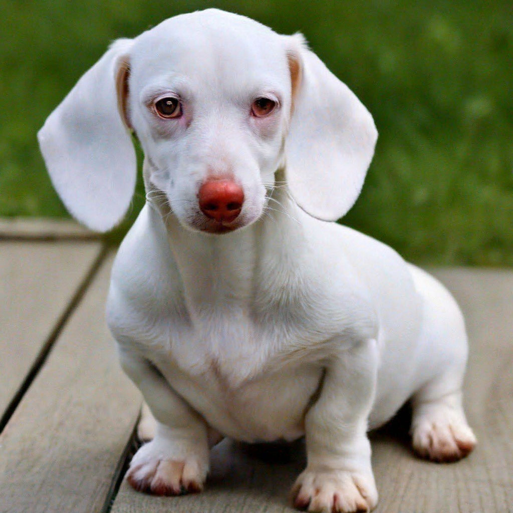 Albino dachshund image created in Shedevrum