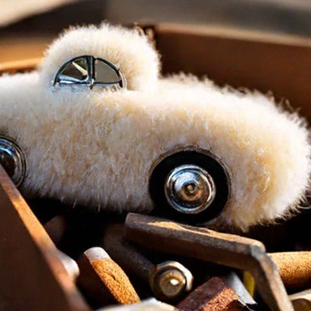 Пушистый маленький автомобиль, милый …» — создано в Шедевруме