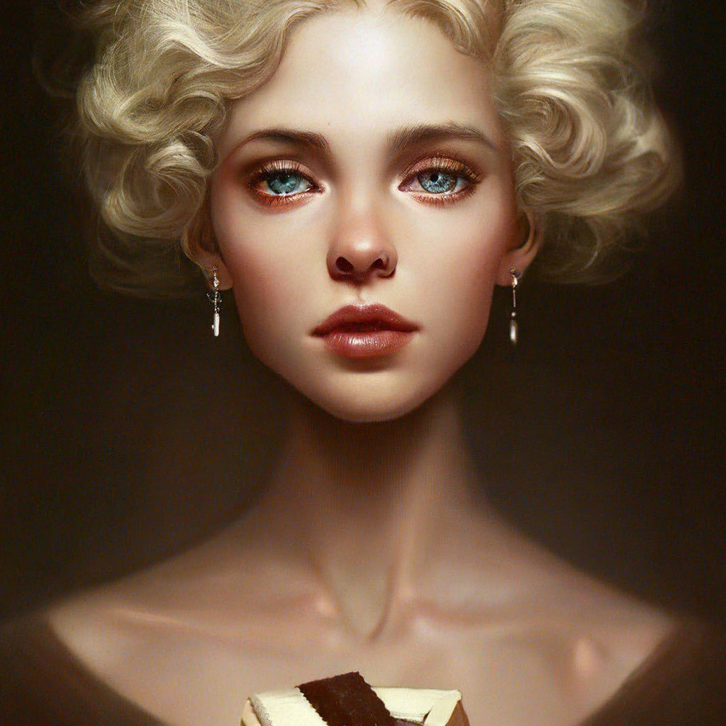 «Блондинка в шоколаде сюрреализм» — создано в Шедевруме