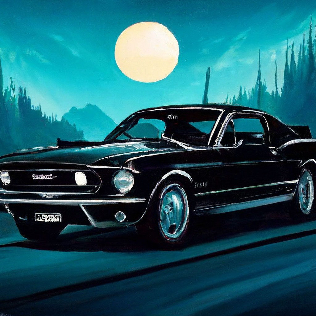 Ford mustang1967 года чё…» — картинка создана в Шедевруме