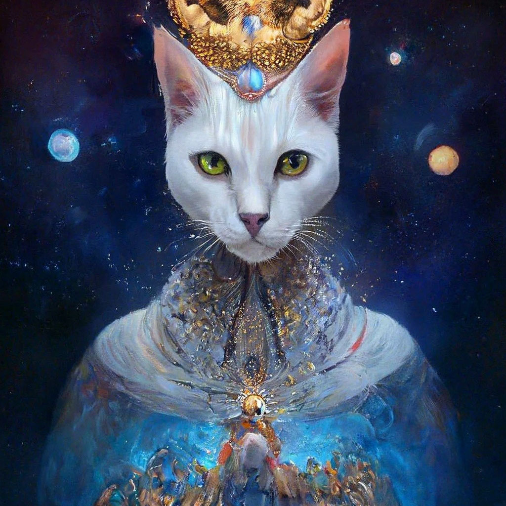 "Queen cat" - image created in Shedevrum