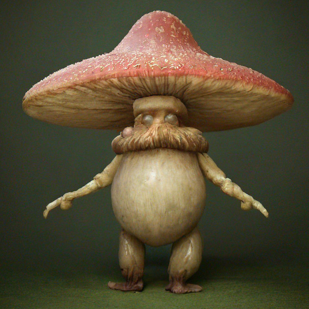 "Mushroom man" - image created in Shedevrum