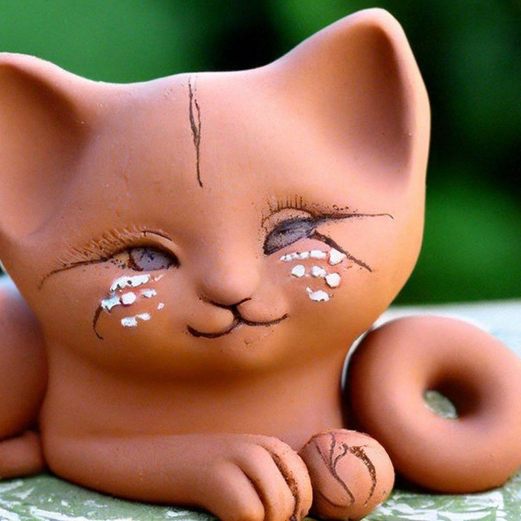 Котик из глины