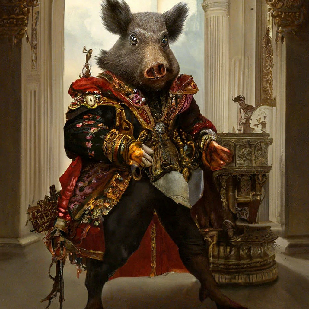 Злой кабан в французком аристократичном … | Михаил …» — Шедеврум