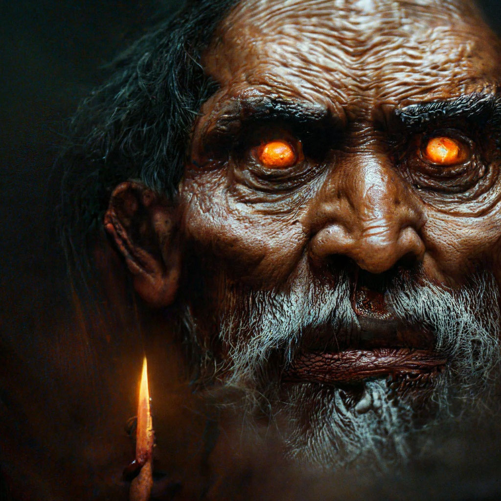 Очень старый злой индейский шаман …» — создано в Шедевруме